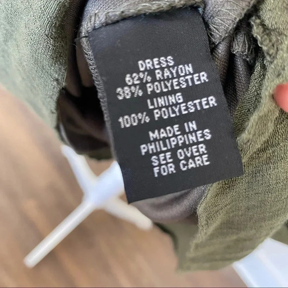 BCX Bohemian Forest Green Layered Dress With Lace Around Waist Midi Size 1 - Picture 13 of 14